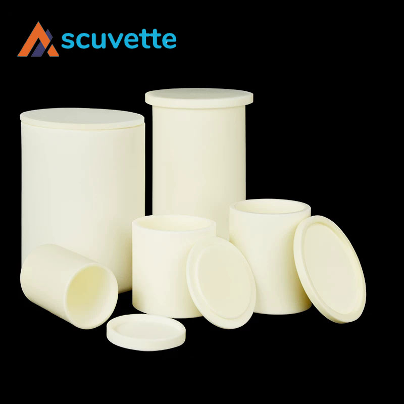 Cylindrical Alumina (Al₂O₃) Crucibles