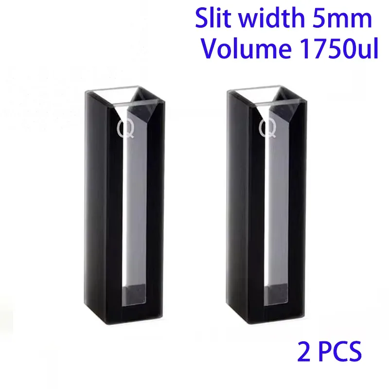 5mm slit 1750μL black wall micro cuvette