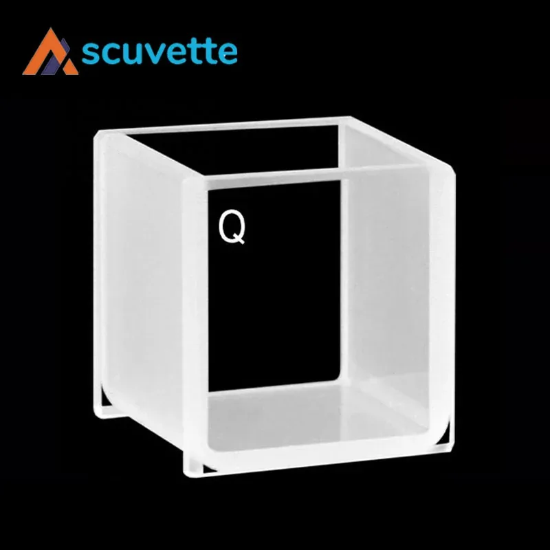 20mm Quartz Cubic Cuvette Two-Way Open Top 7.4mL 24x24x25mm