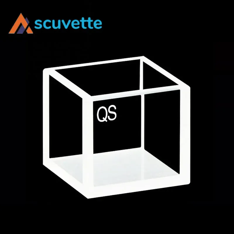 20mm Quartz Cubic Cuvette 4-Port Open Top 6.4mL 24x24x22mm