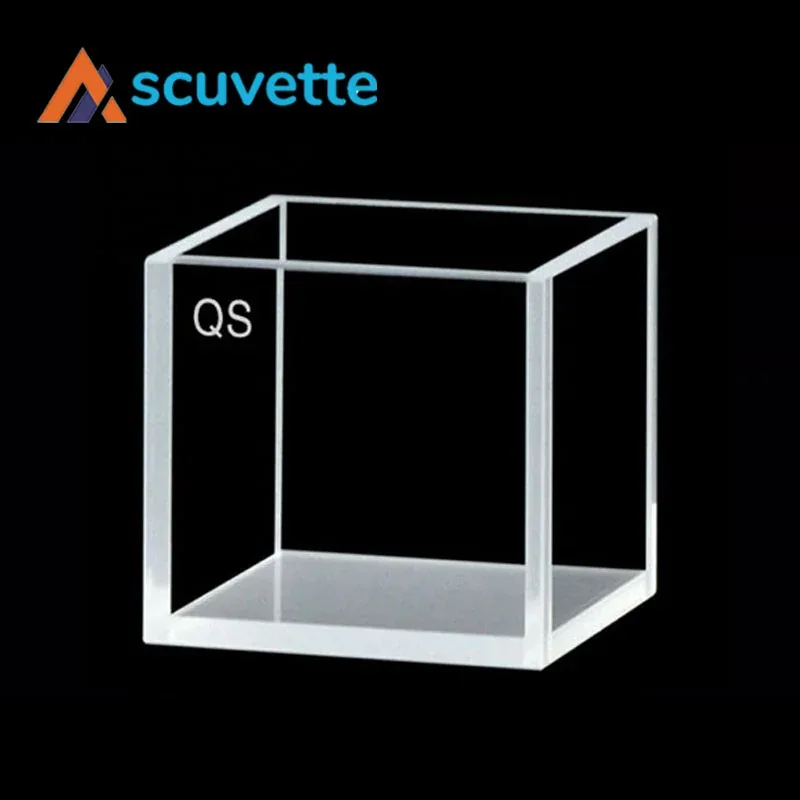 30mm Quartz Cubic Cuvette 4-Port Open Top 22mL 34x34x32mm