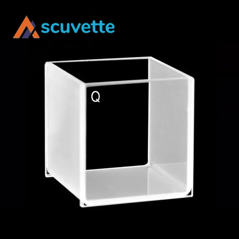 40mm Quartz Cubic Cuvette Two-Way Open Top 51mL 44x44x42mm