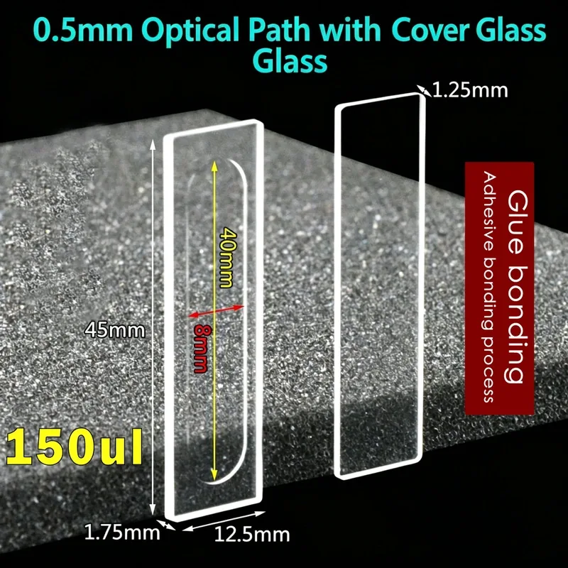 0.5 mm path demountable quartz cuvette With Cover Glass 150 µL — Scuvette