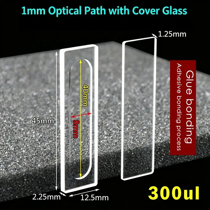 1 mm path demountable quartz cuvette With Cover Glass 300 µL — Scuvette