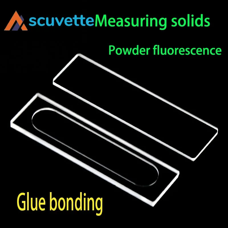 Demountable quartz cuvette glue bonded