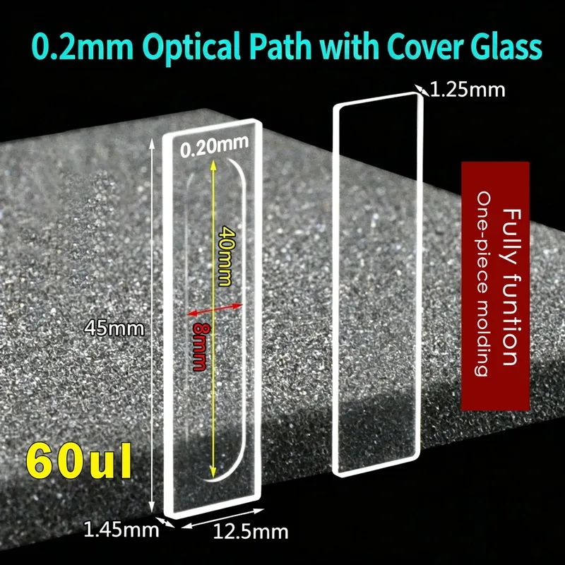 0.2 mm path demountable quartz cuvette With Cover Glass 60 µL — Scuvette