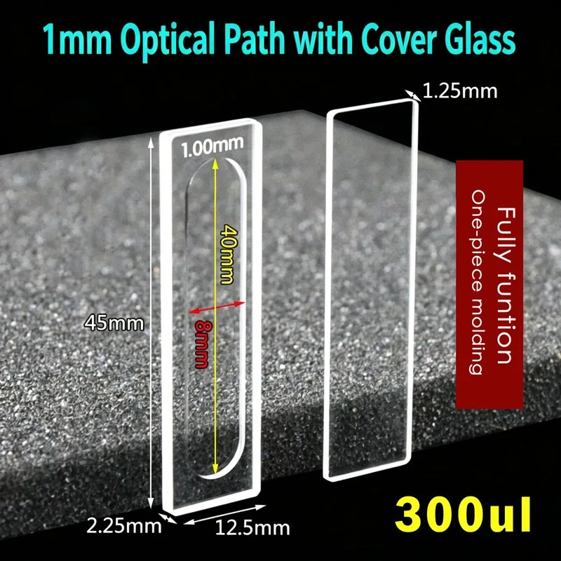 1 mm path demountable quartz cuvette With Cover Glass 300 µL — Scuvette