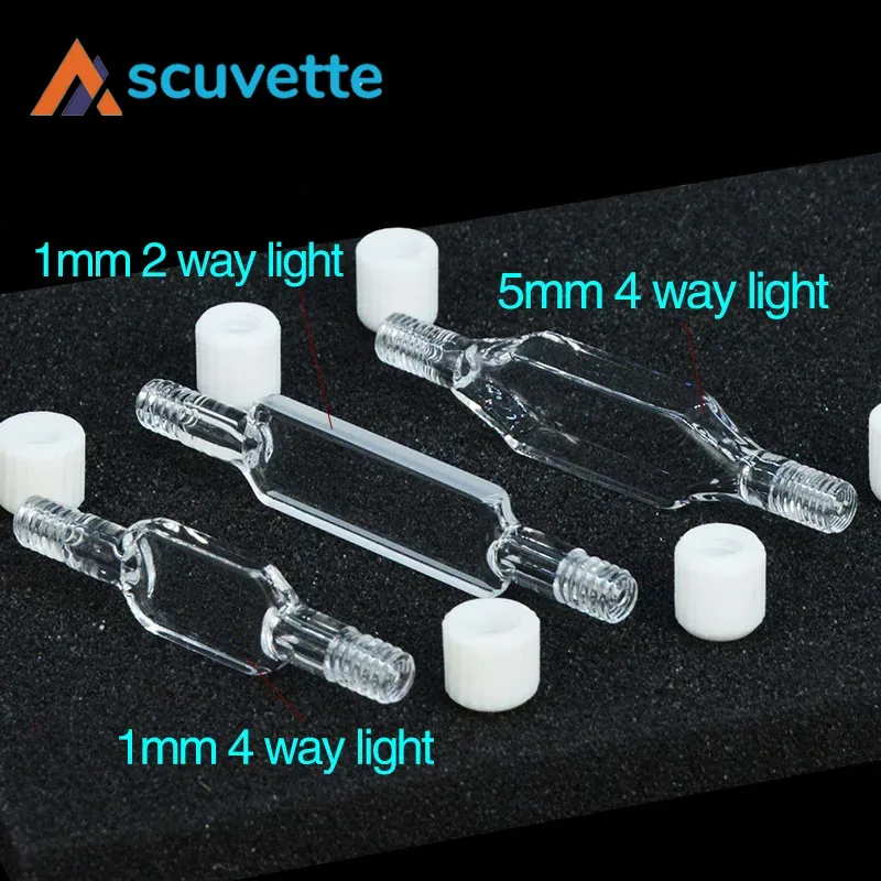 1mm Quartz Flow Cuvette, Two Ends Thread, 350uL