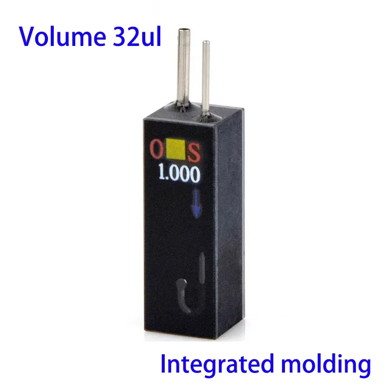 10mm Quartz Micro Flow Cuvette, Two-Way, 32uL, Stainless Steel Connectors
