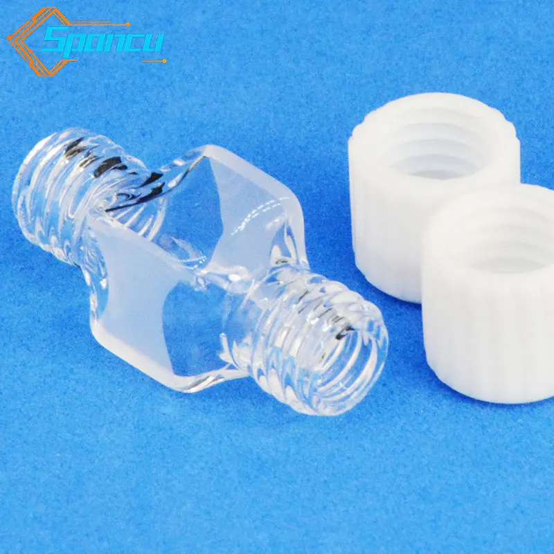 10mm Quartz Flow Cuvette Screw Cap Two Ends, 800µL, M10 Thread