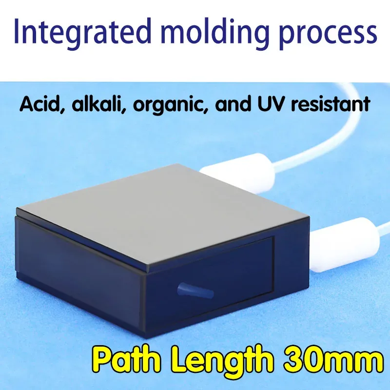 30mm Black Wall Micro Flow Cuvette, 96uL, M6 Thread, 8.5mm Center