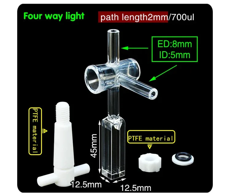 Four-way light square base PTFE three-way valve detail