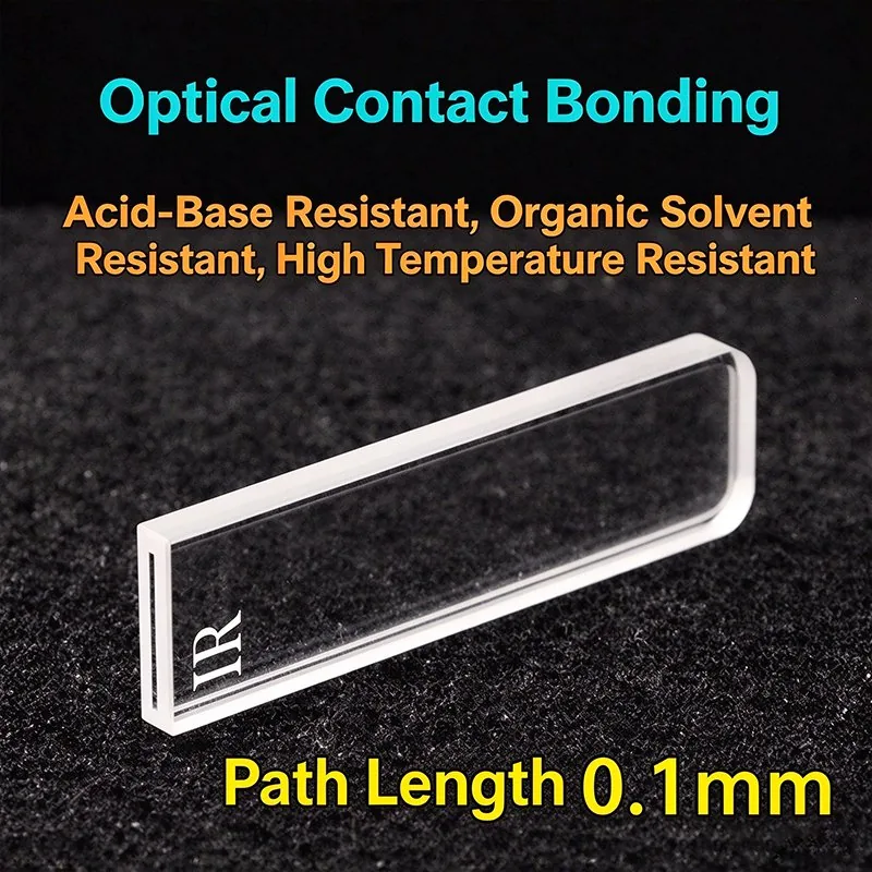 Optical contact bonding 0.1mm IR quartz cuvette