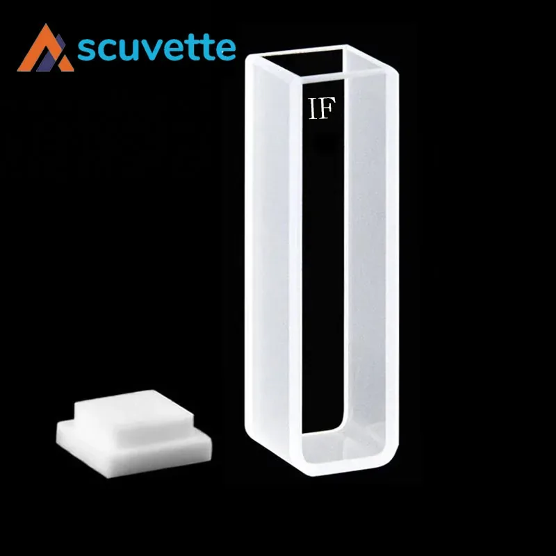 10mm IR Quartz Cuvette, Two-Way Light Path, 3.5mL, High Precision, JGS3 Fused Silica