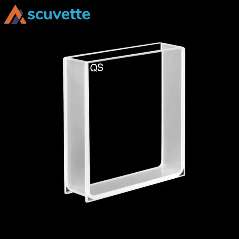 40mm Large-Aperture Quartz Cuvette 10mm Path Length Two-Way 14000μL