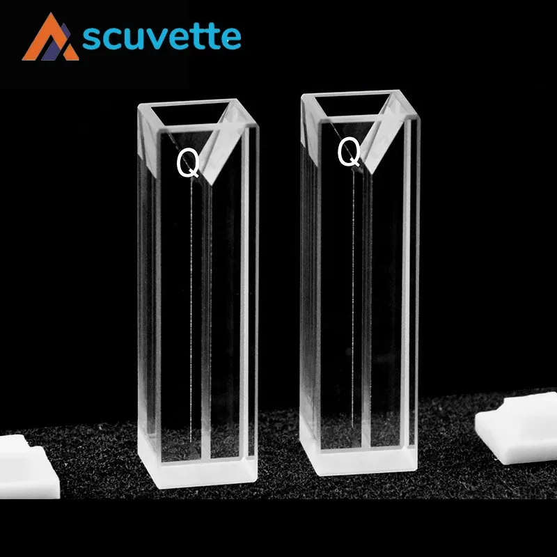 10mm Quartz Micro Cuvette 4-Port 1mm Slit 350μL