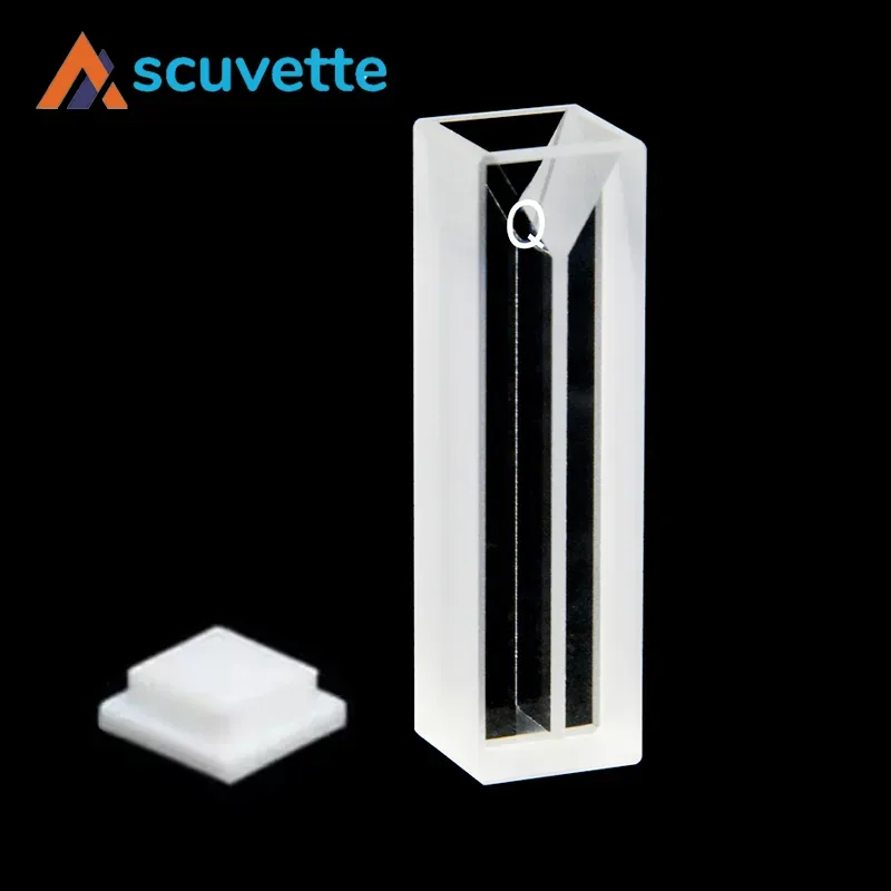 10mm Quartz Micro Cuvette Two-Way 1mm Slit 350μL Japanese imported JGS1 Fused Silica for UV Spectrophotometer