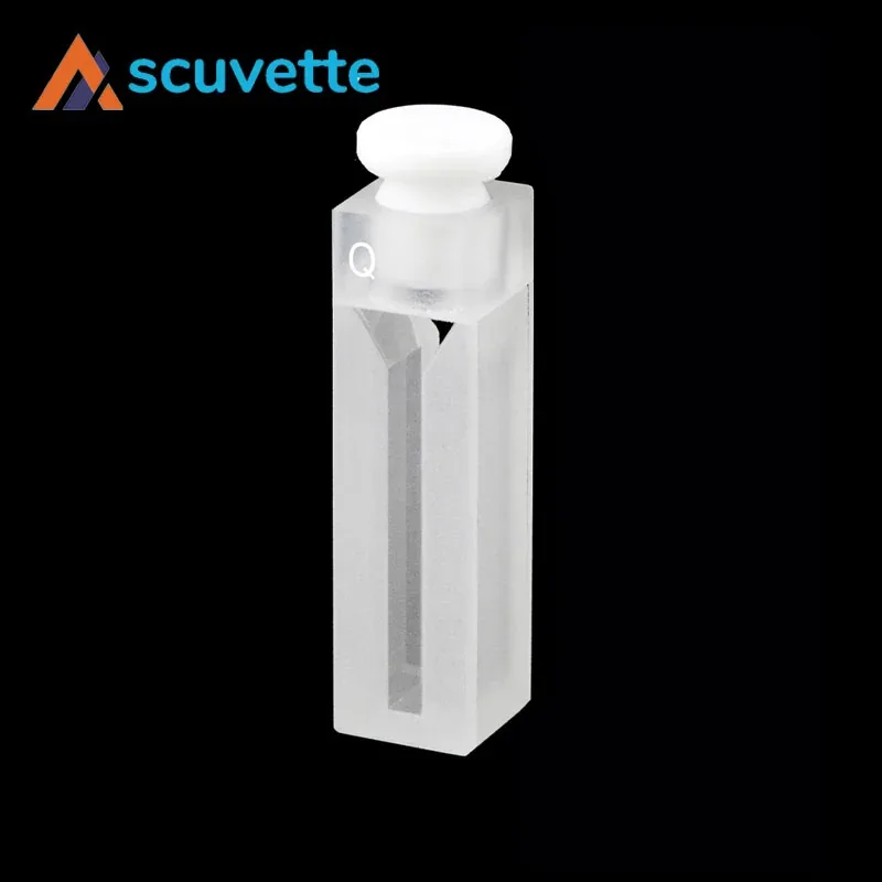 3 mm slit two-way stoppered micro quartz cuvette 1050 µL High transmission — Scuvette