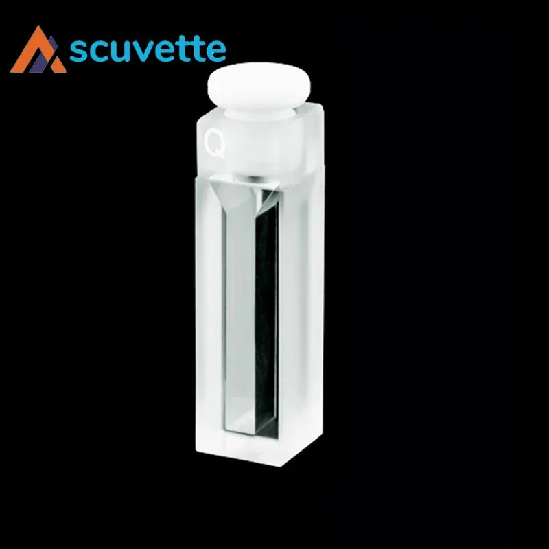 4 mm slit two-way stoppered micro quartz cuvette 1400 µL Ordinary — Scuvette