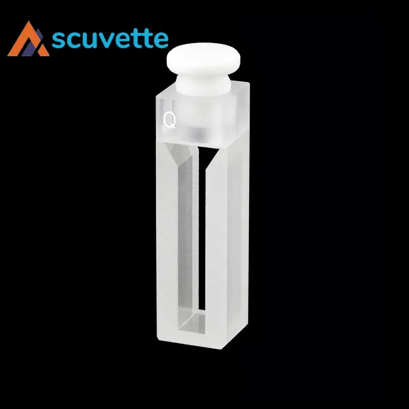 5 mm slit two-way stoppered micro quartz cuvette 1750 µL High transmission — Scuvette