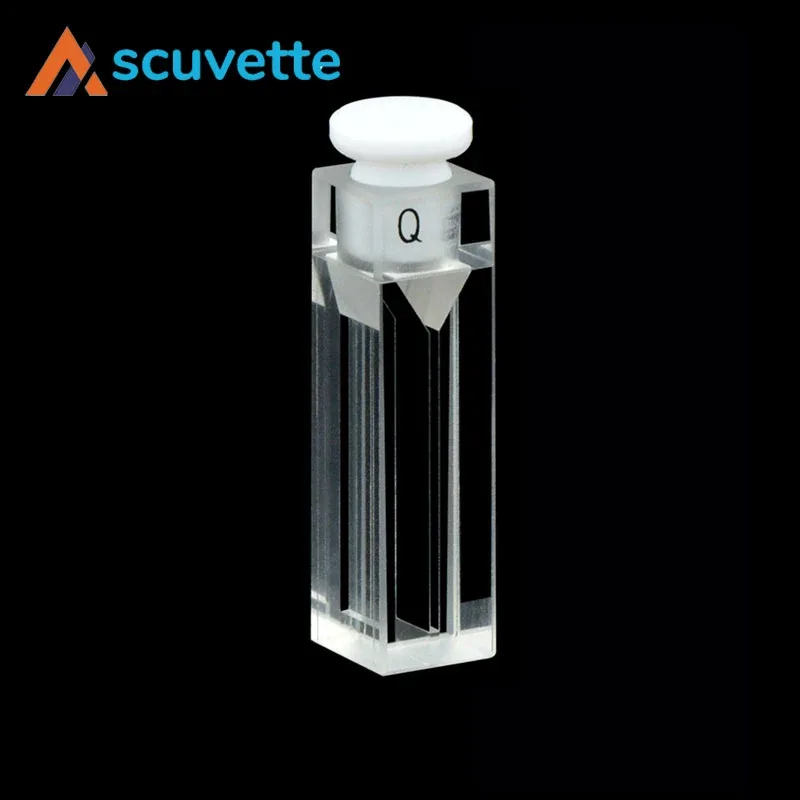 1 mm slit four-way stoppered micro quartz cuvette 350 µL Ordinary — Scuvette