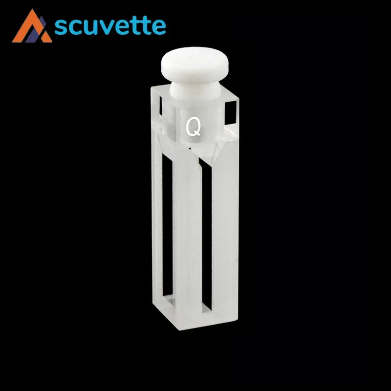 2 mm slit four-way stoppered micro quartz cuvette 700 µL High transmission — Scuvette