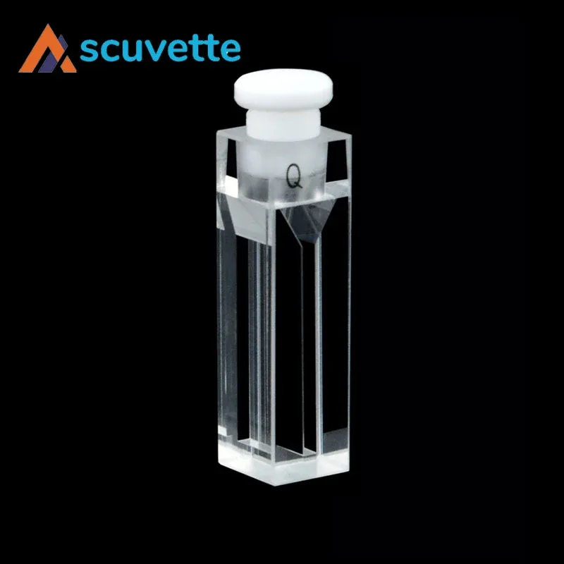 2 mm slit four-way stoppered micro quartz cuvette 700 µL Ordinary — Scuvette