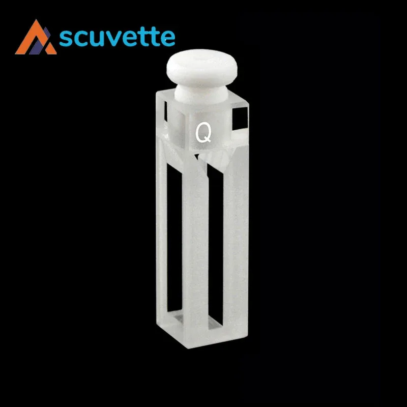 3 mm slit four-way stoppered micro quartz cuvette 1050 µL High transmission — Scuvette