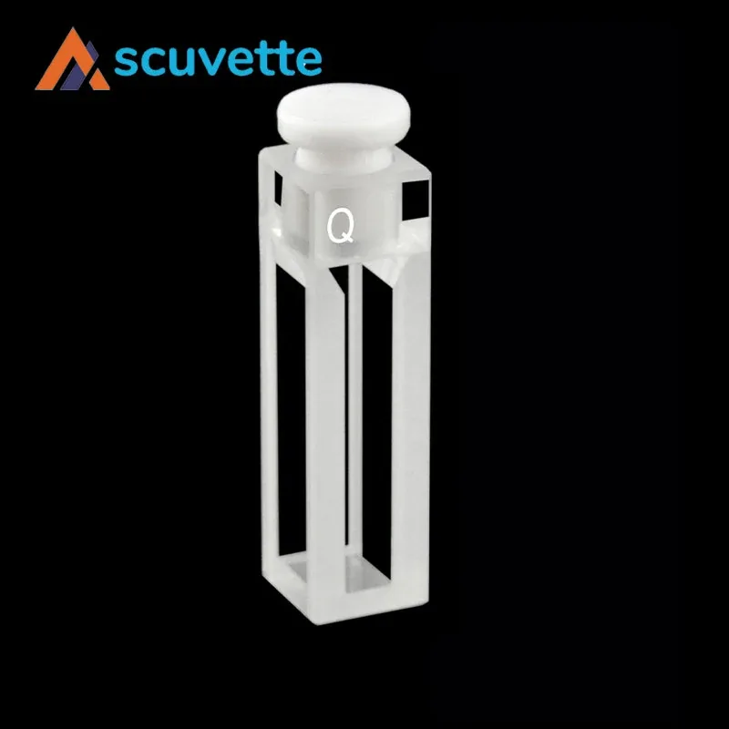 5 mm slit four-way stoppered micro quartz cuvette 1750 µL High transmission — Scuvette